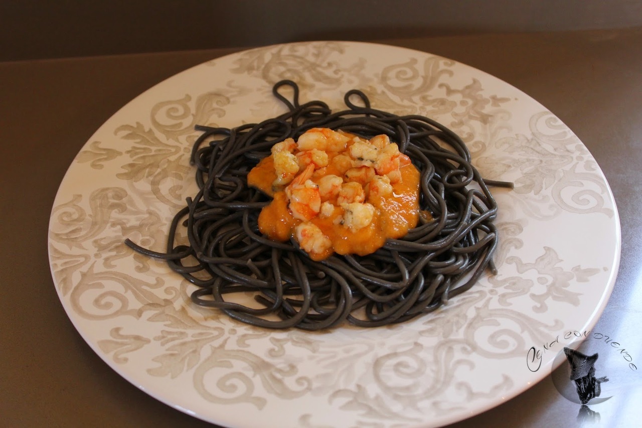 espaguetis de sepia