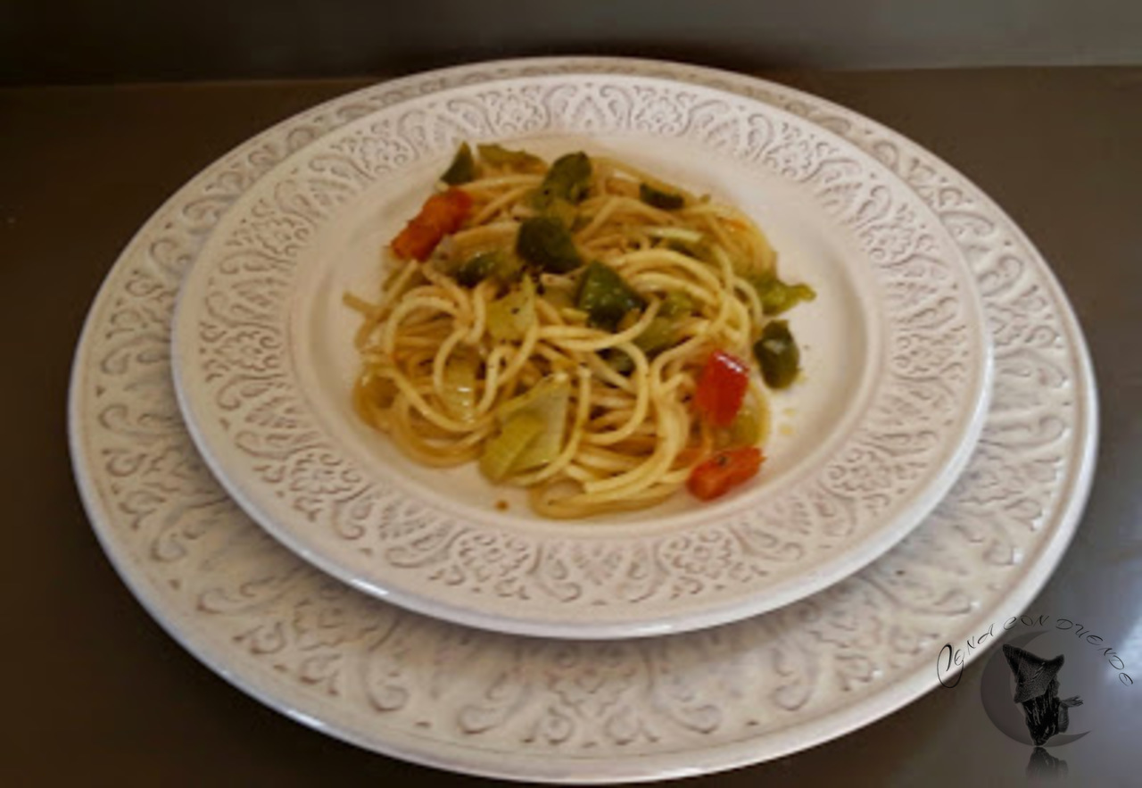 espaguetis con verduras