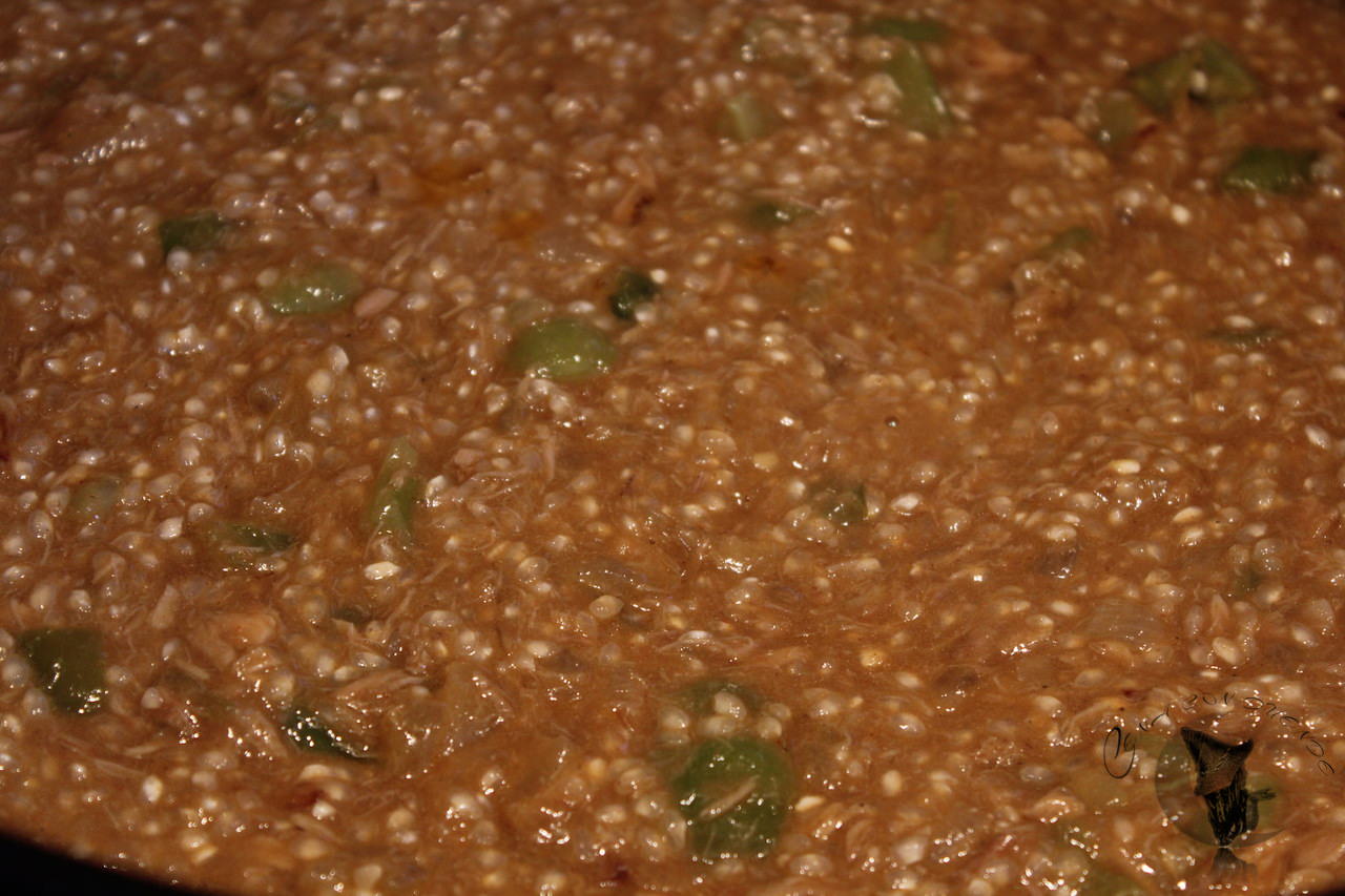 arroz con sopa de bogavante
